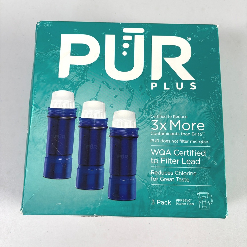 PUR PLUS Pitcher Replacement Filter 3 Pack Lead Reducing PPF951K NEW
